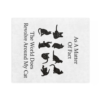 Matter Of Fact Cat Velveteen Microfiber Blanket