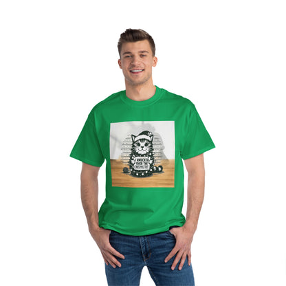 Naughty Cat Men's Short-Sleeve Crewneck Tee