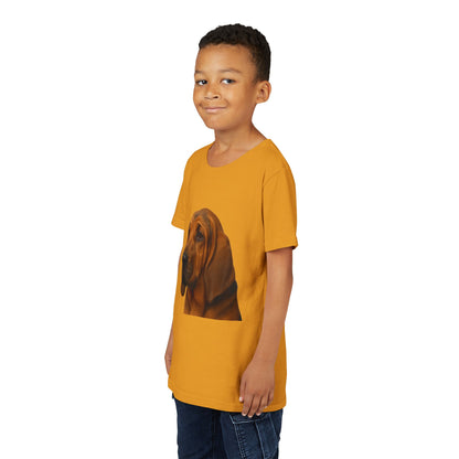 Bloodhound Head Youth Unisex Short Sleeve Crewneck Tee