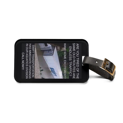 Swift Aquatics Leather Strap Luggage Tag