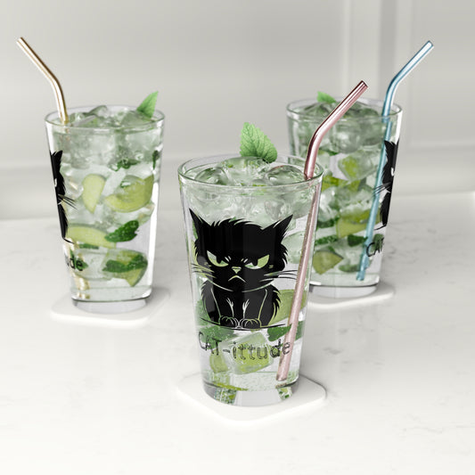 CAT-ittude Drinking Glass