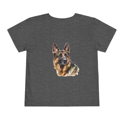 German Shepherd Head Toddler Unisex Short Sleeve Crewneck Tee