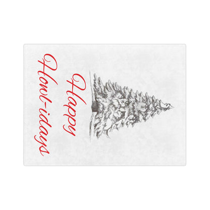 Happy Howl-idays Velveteen Microfiber Blanket