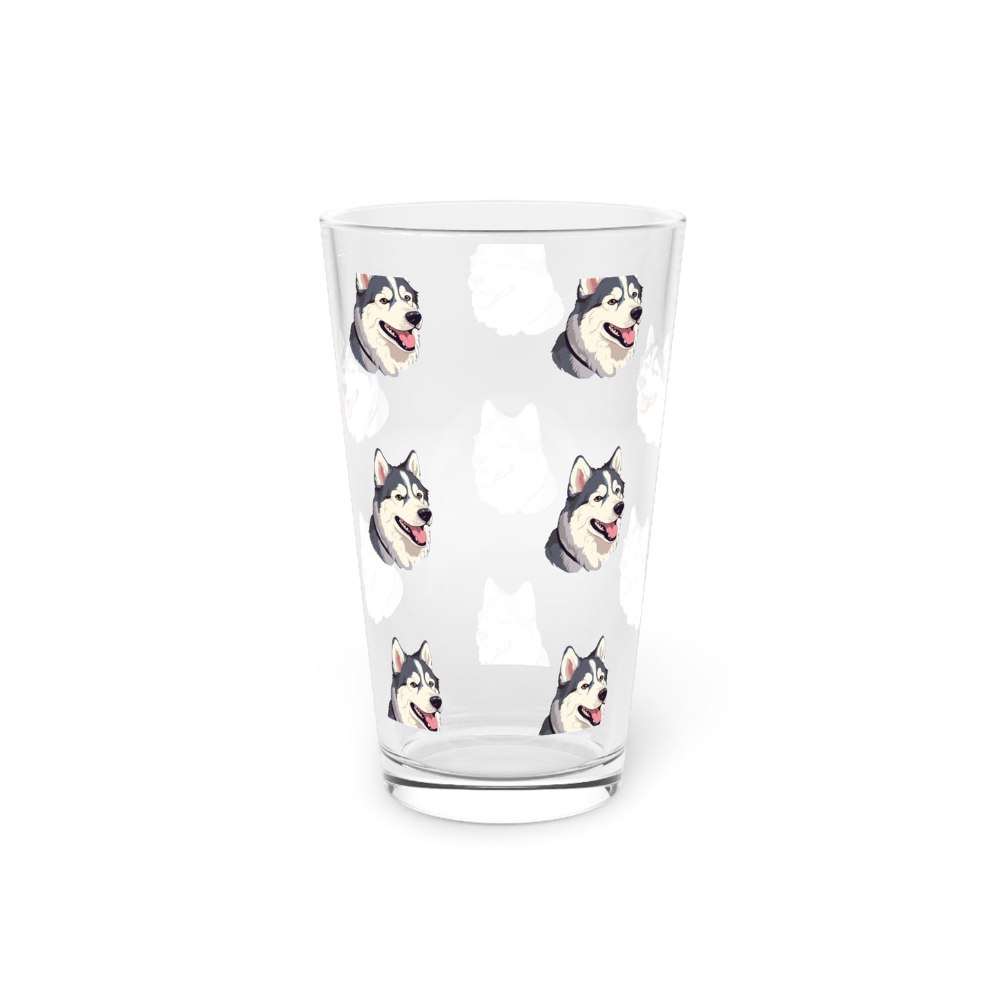 Malamute Head Drinking Glass