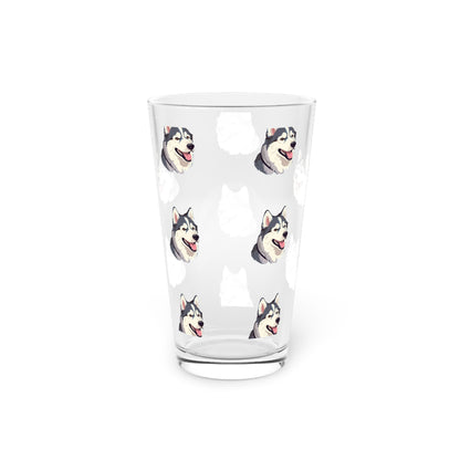 Malamute Head Drinking Glass