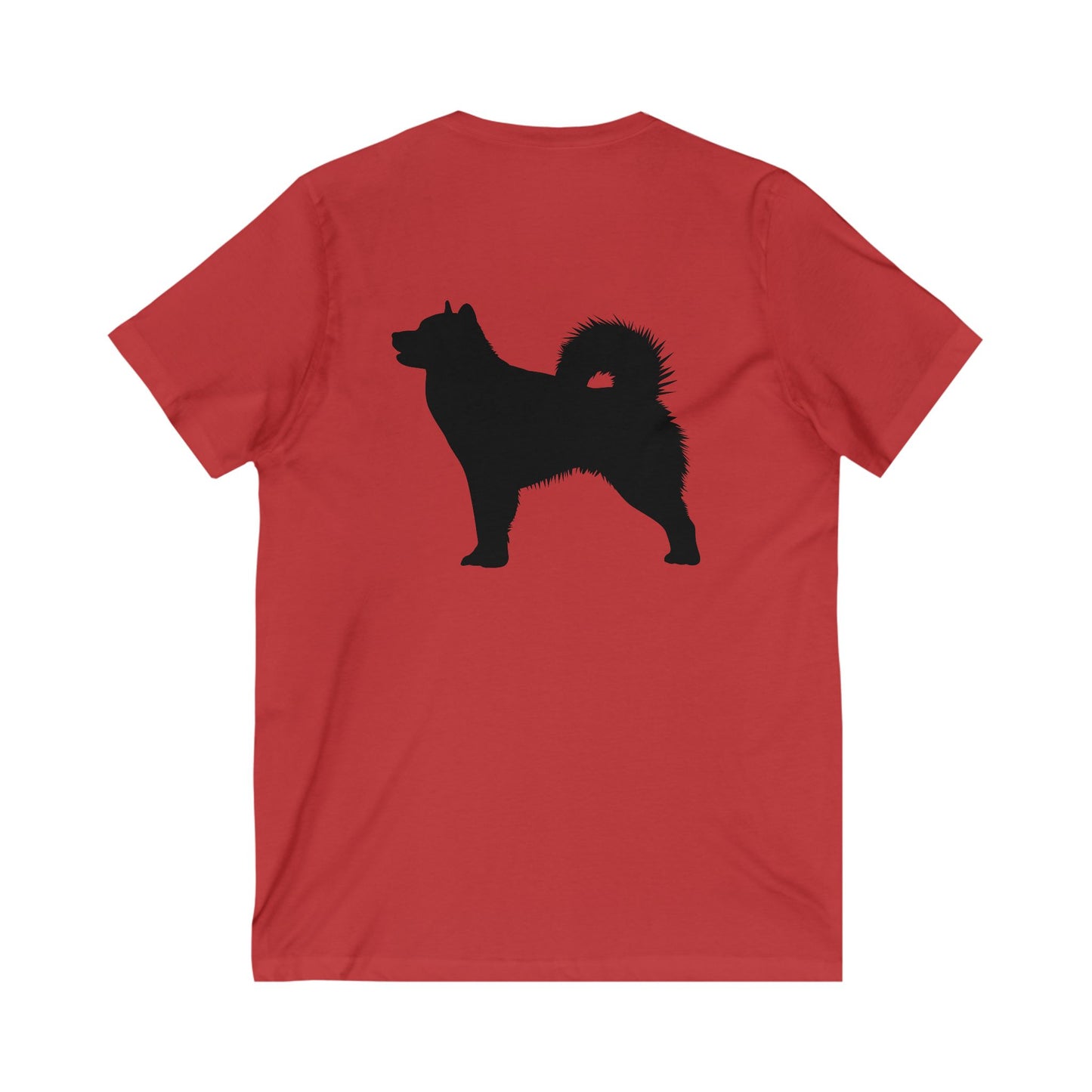 Malamute Silhouette Unisex Short Sleeve V-Neck Tee