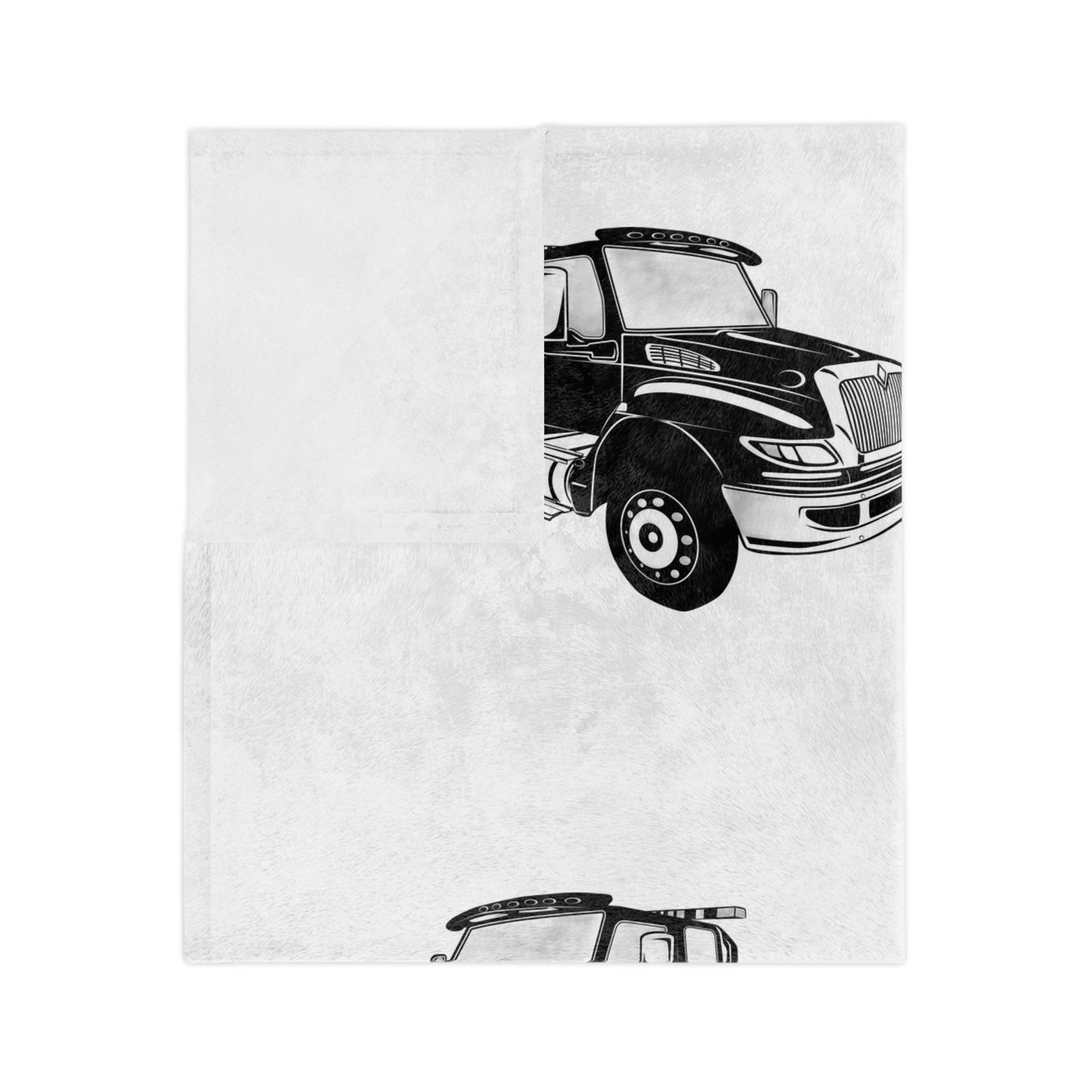 Flatbed Tow Truck Velveteen Microfiber Blanket