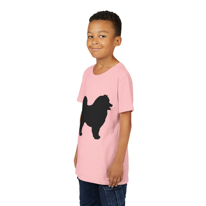 Samoyed Silhouette Youth Unisex Short Sleeve Crewneck Tee