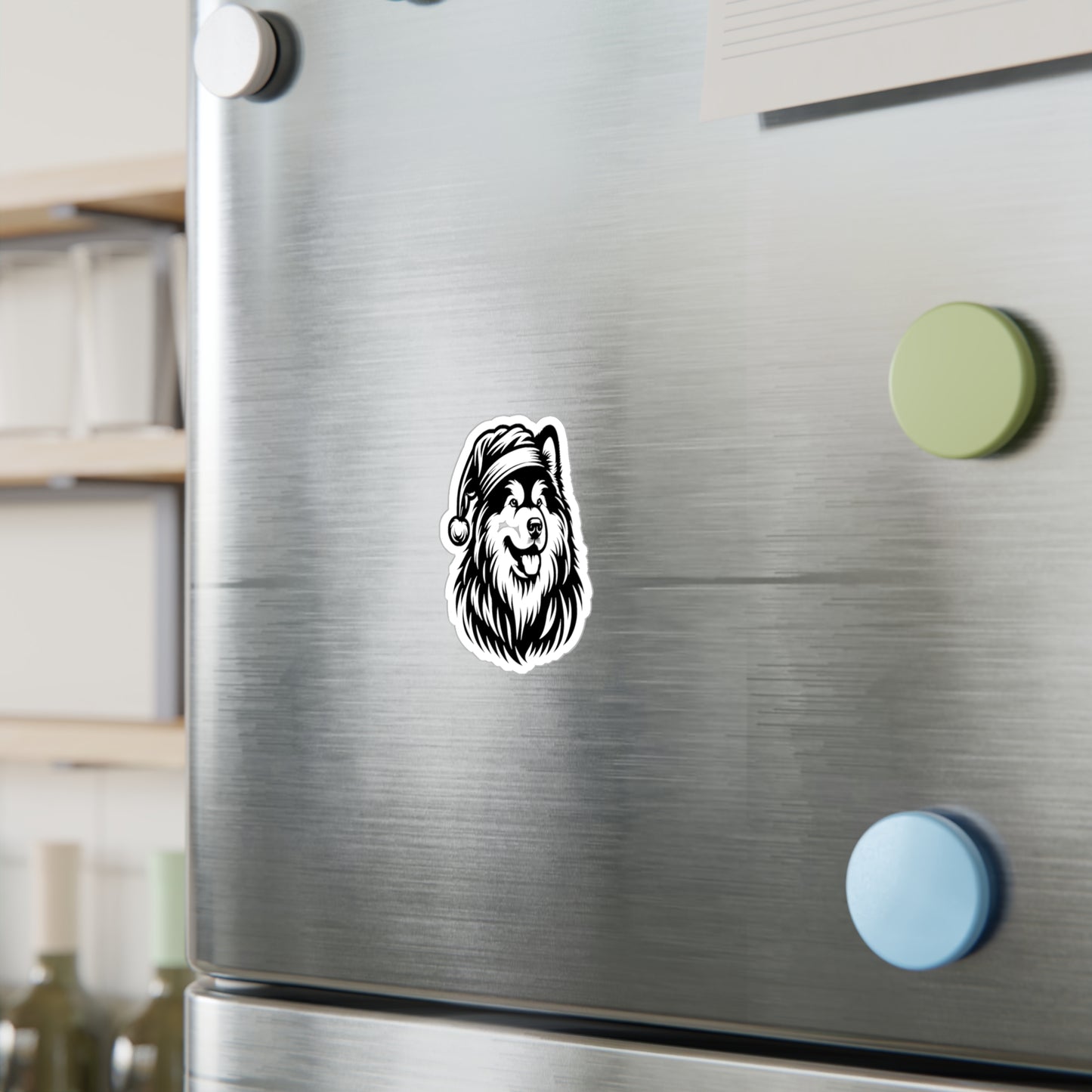 Santa Paws Malamute Vinyl Decal