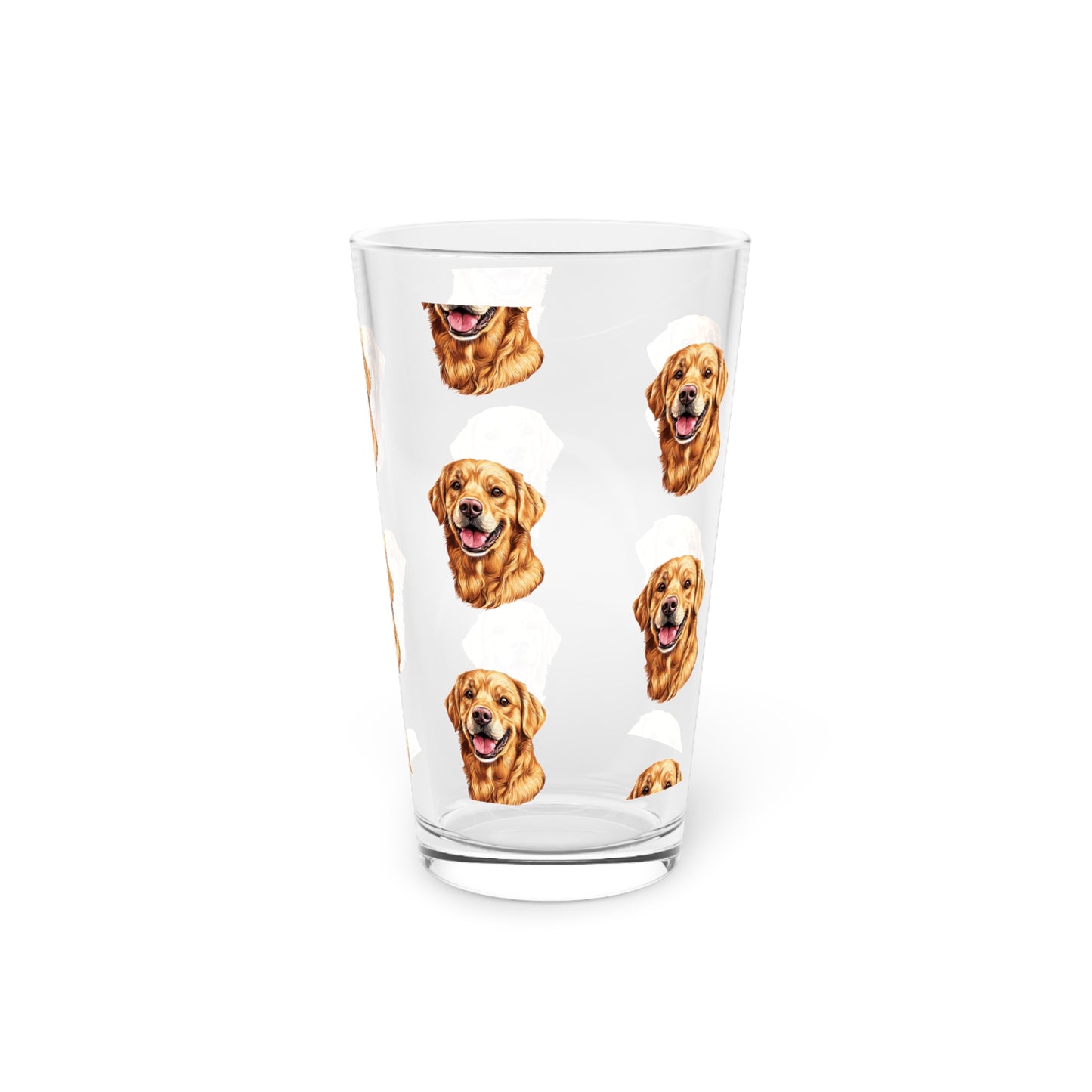 Golden Head Drinking Glass