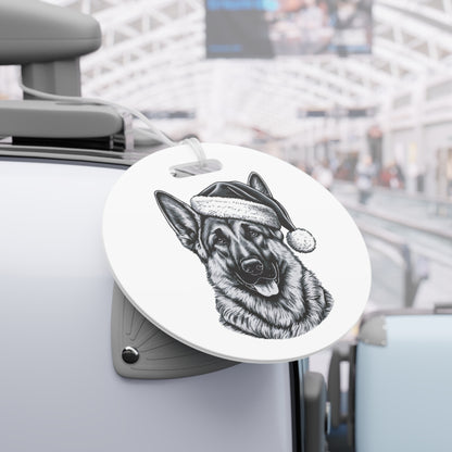 Santa Paws German Shepherd Luggage Tag