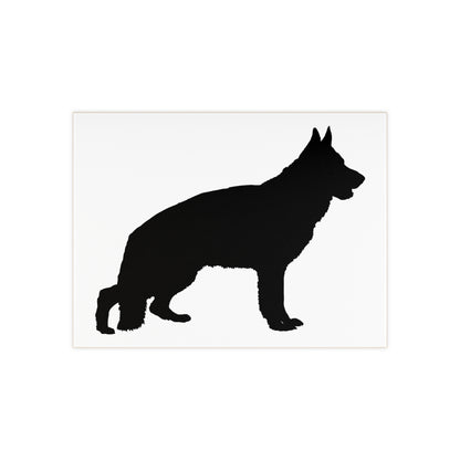 German Shepherd Silhouette Ceramic Photo Tile