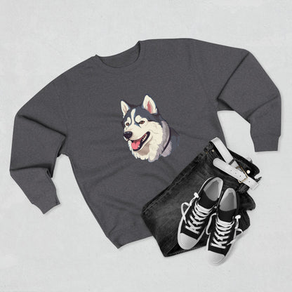 Malamute Head Unisex Crewneck Sweatshirt