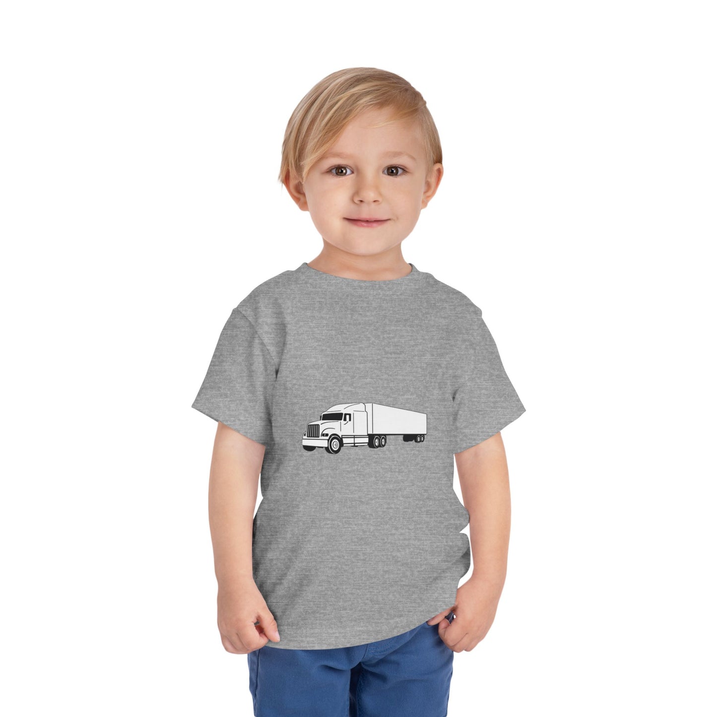 Semi Truck Toddler Unisex Short Sleeve Crewneck Tee