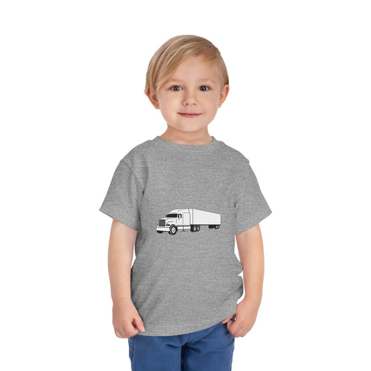 Semi Truck Toddler Unisex Short Sleeve Crewneck Tee