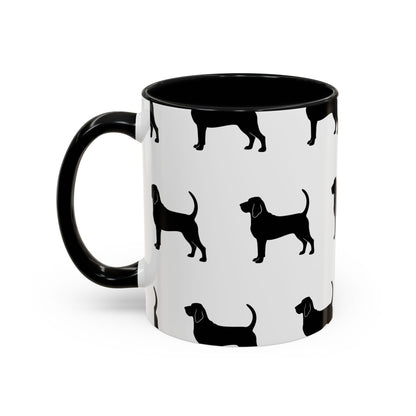 Bloodhound Silhouette 2-Tone Coffee Mug