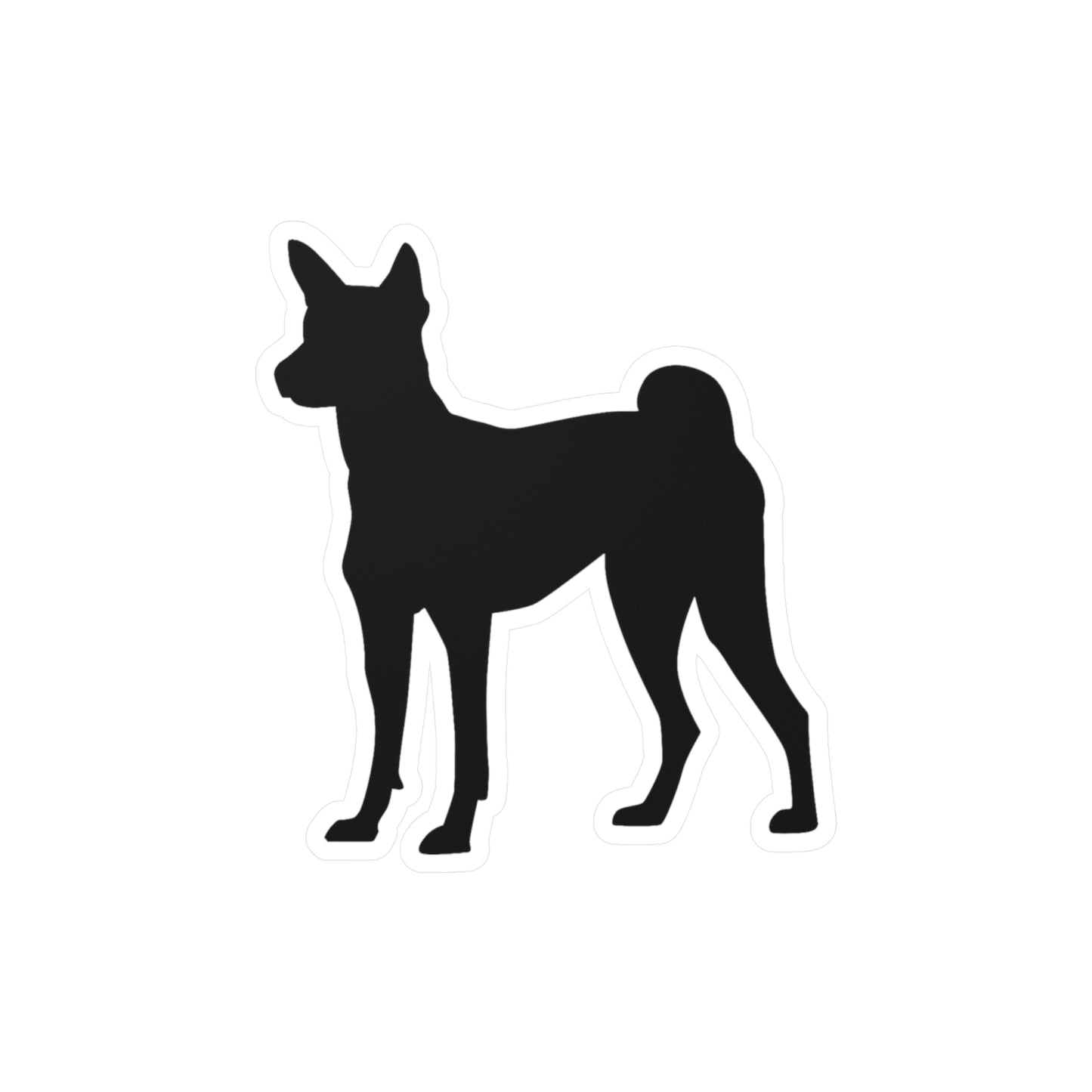Basenji Silhouette Vinyl Decal