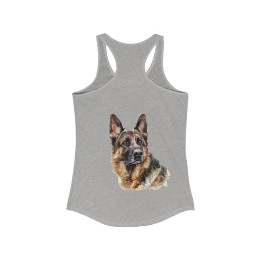 German Shepherd Head Women's Racerback Tank
