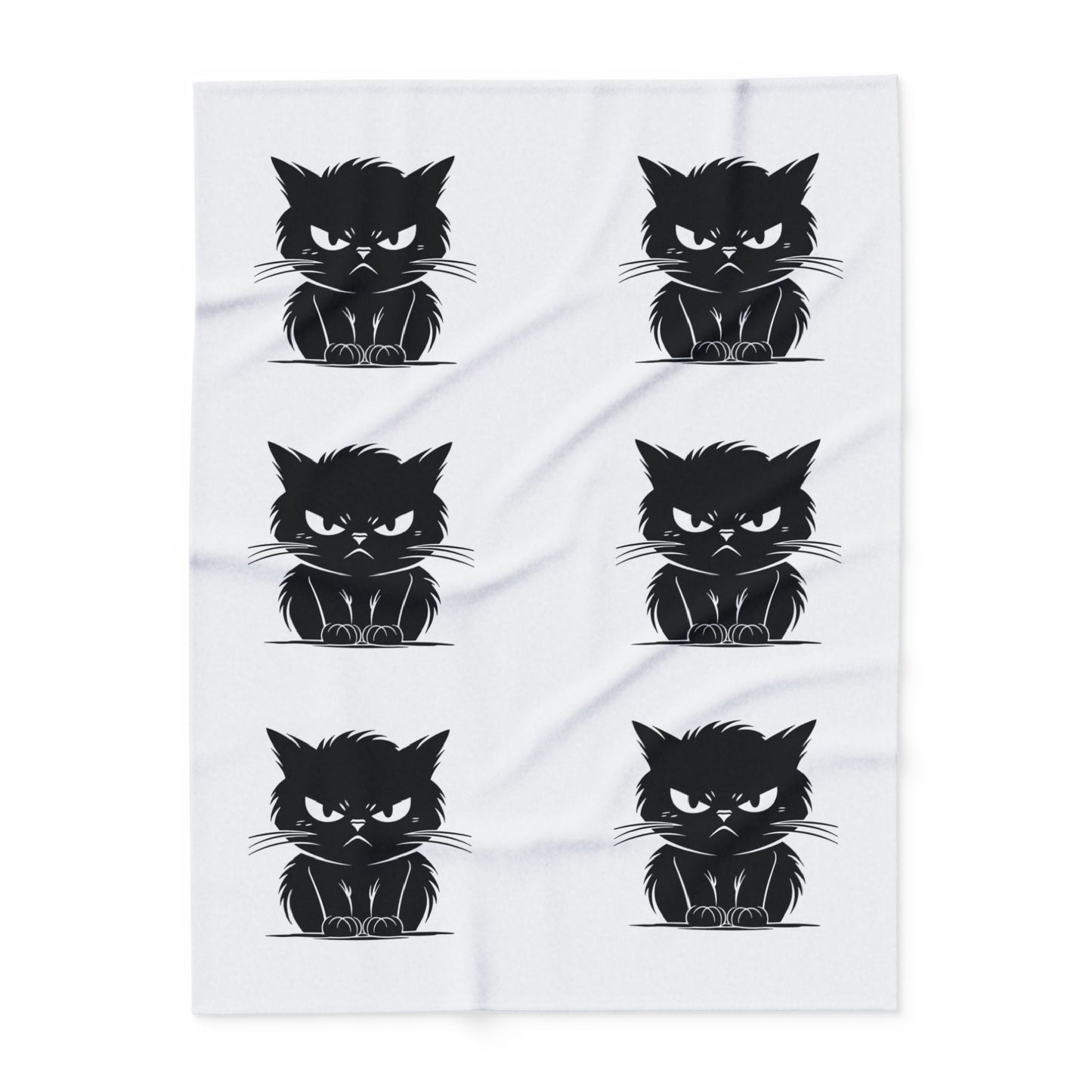 Angry Cat Arctic Fleece Blanket