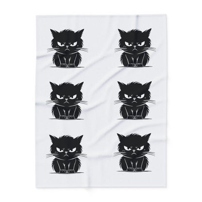 Angry Cat Arctic Fleece Blanket