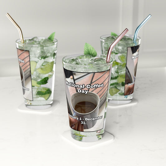 National Coffee Day Drinking Glass