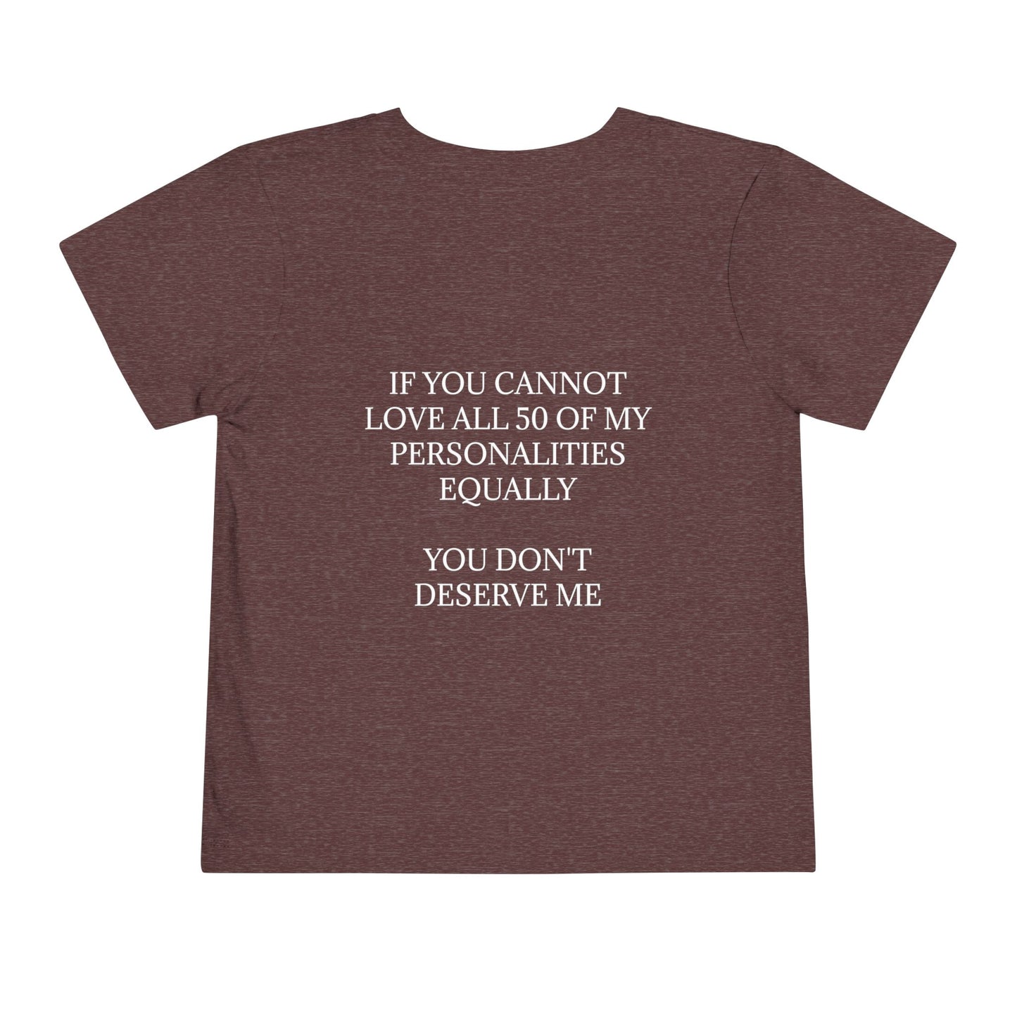 50 Personalities Toddler Unisex Short Sleeve Crewneck Tee