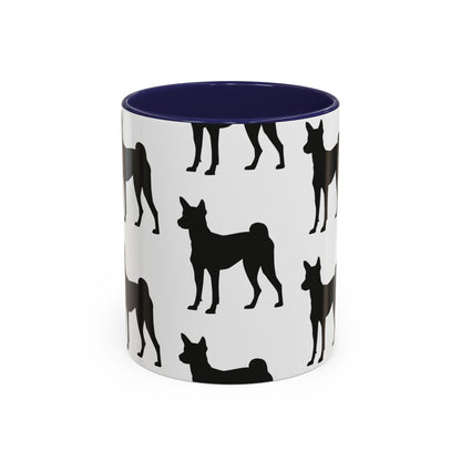 Basenji Silhouette 2-Tone Coffee Mug