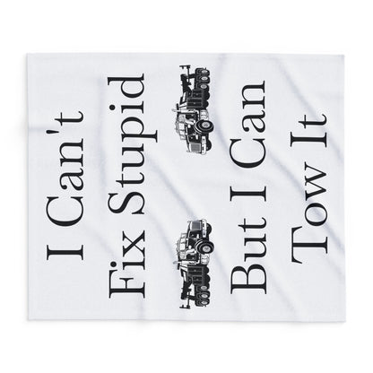 I Can't Fix Stupid Heavy Tow Truck Arctic Fleece Blanket