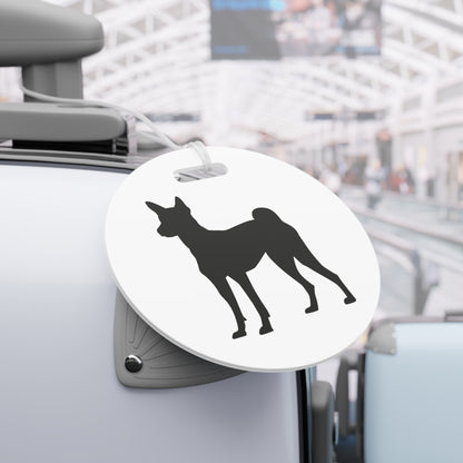 Basenji Silhouette Luggage Tag