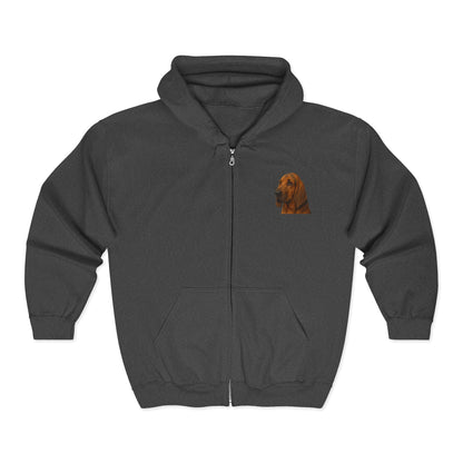 Bloodhound Head Unisex Full Zip Hoodie