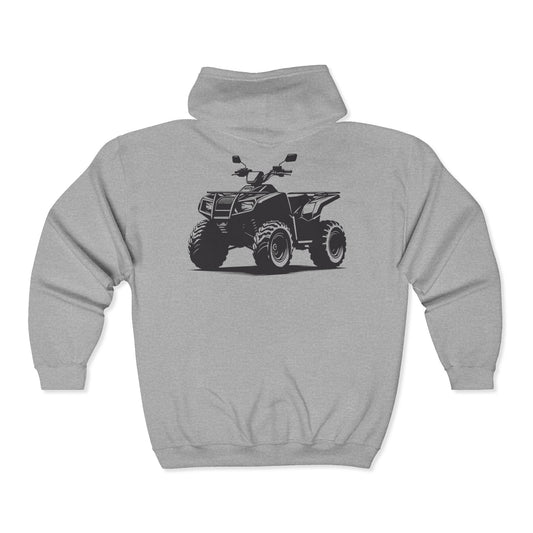 Off The Beaten Path Quad Unisex Full Zip Hoodie