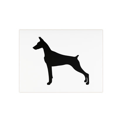 Doberman Silhouette Ceramic Photo Tile
