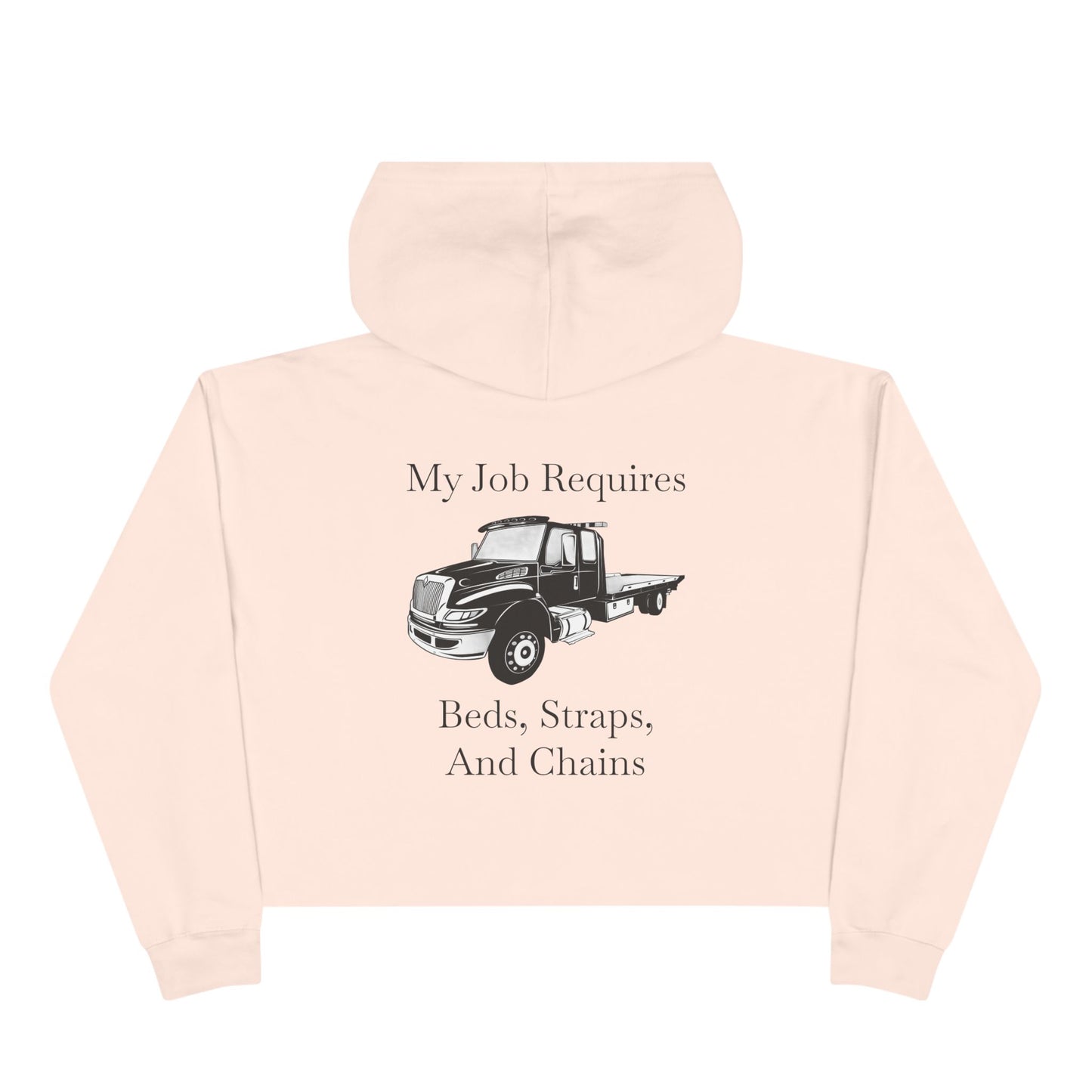 Beds, Straps, And Chains Women's Crop Hoodie