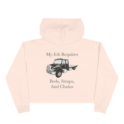 Beds, Straps, And Chains Women's Crop Hoodie