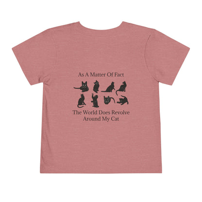 Matter Of Fact Cat Toddler Unisex Short Sleeve Crewneck Tee