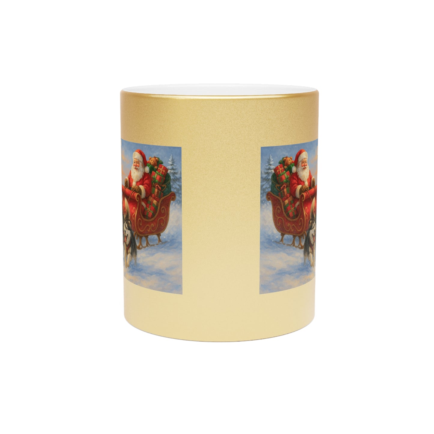 Dashing Through The Snow Metallic Coffee Mug