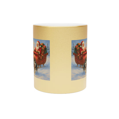 Dashing Through The Snow Metallic Coffee Mug