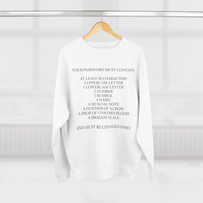 Password Unisex Crewneck Sweatshirt