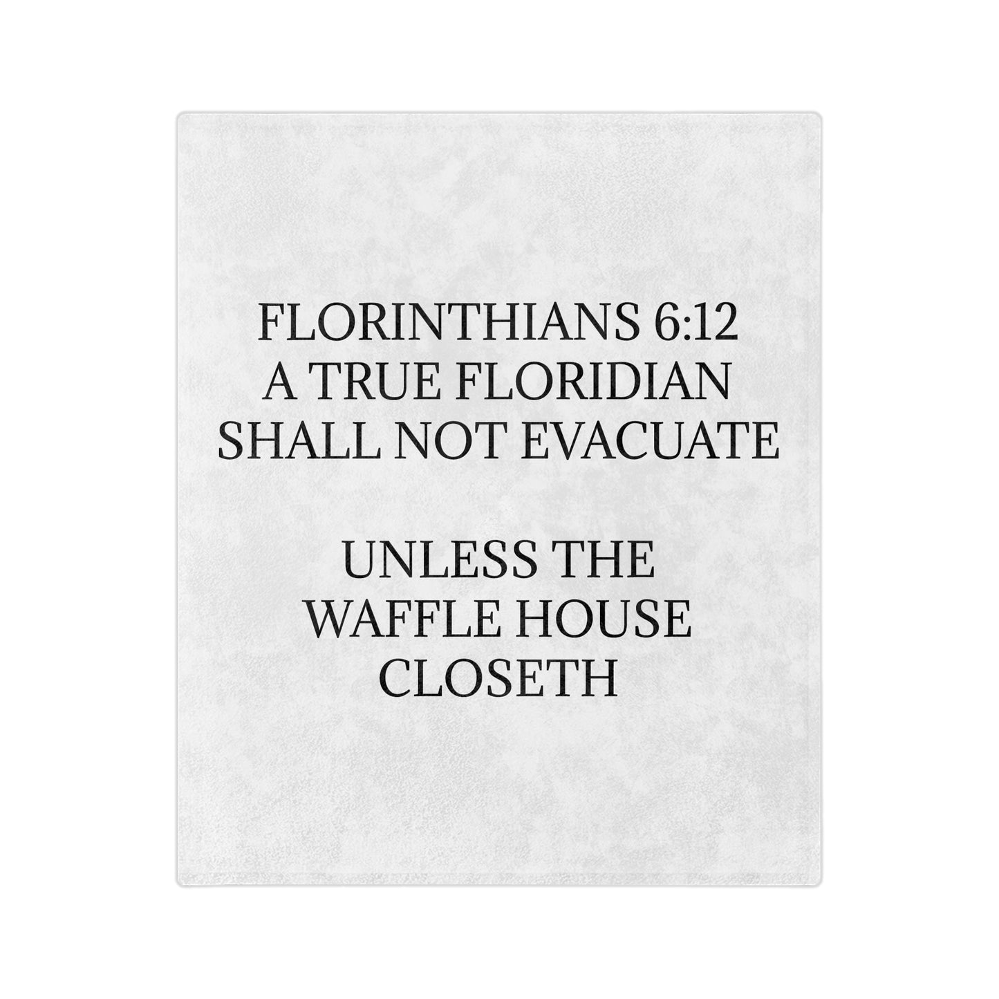 Florinthians 6:12 Velveteen Microfiber Blanket