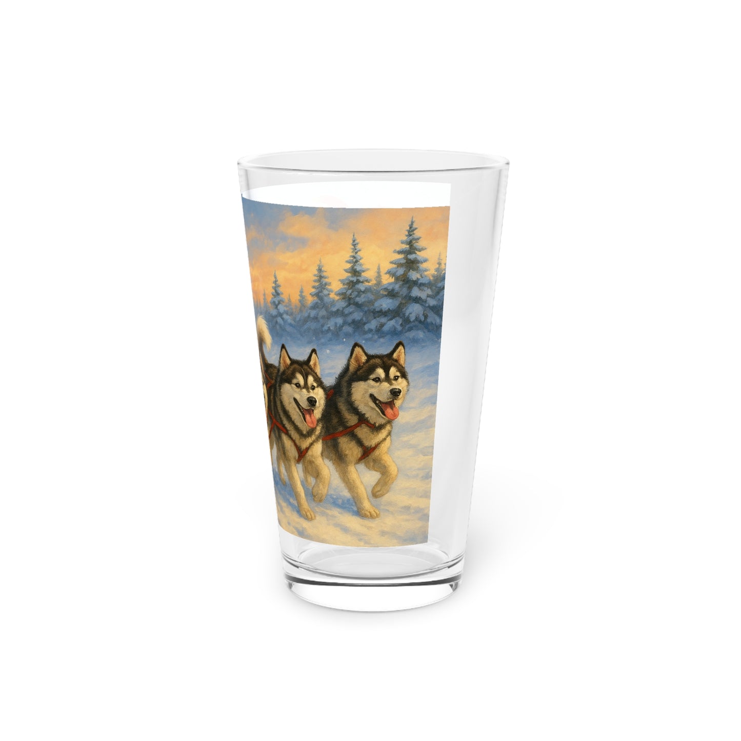 Dashing Through The Snow Drinking Glass