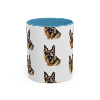 German Shepherd Head 2-Tone Coffee Mug