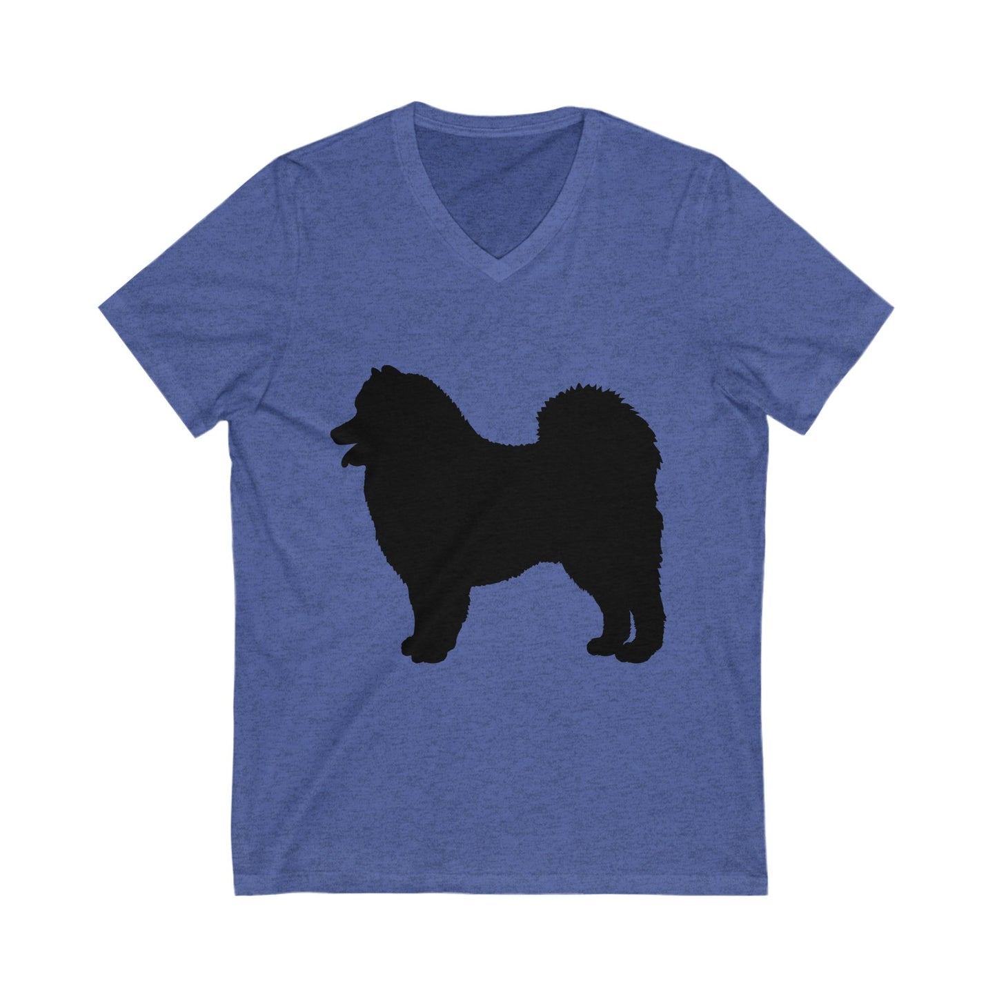 Samoyed Silhouette Unisex Short Sleeve V-Neck Tee