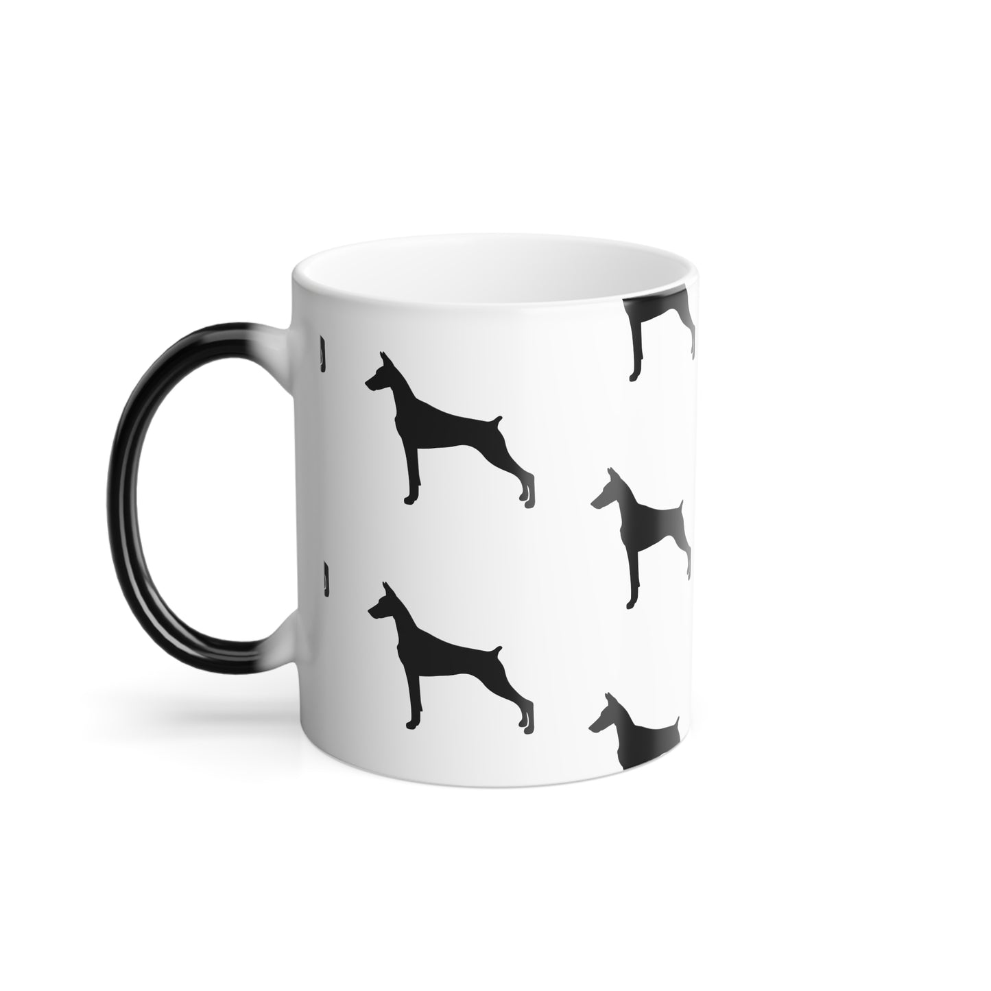 Doberman Silhouette Color Changing Mug