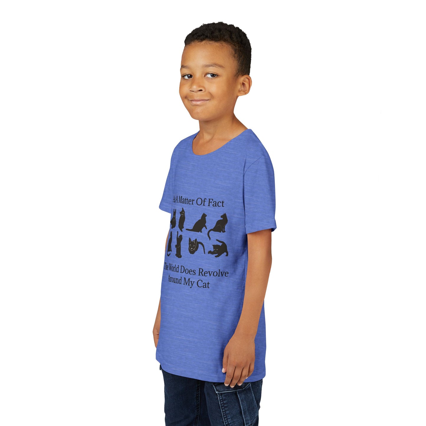 Matter Of Fact Cat Youth Unisex Short Sleeve Crewneck Tee
