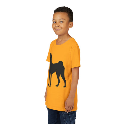 Basenji Silhouette Youth Unisex Short Sleeve Crewneck Tee