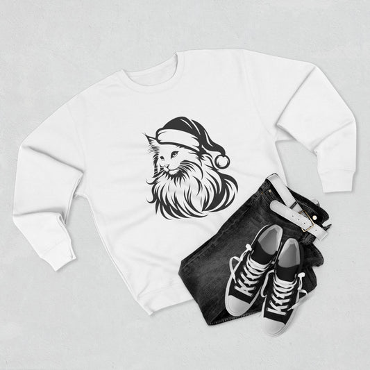 Santa Paws Cat Unisex Crewneck Sweatshirt