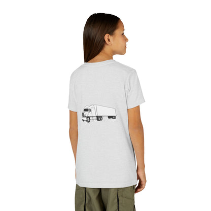 Semi Truck Youth Unisex Short Sleeve Crewneck Tee
