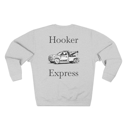 H**ker Express Wheel Lift Tow Truck Unisex Crewneck Sweatshirt