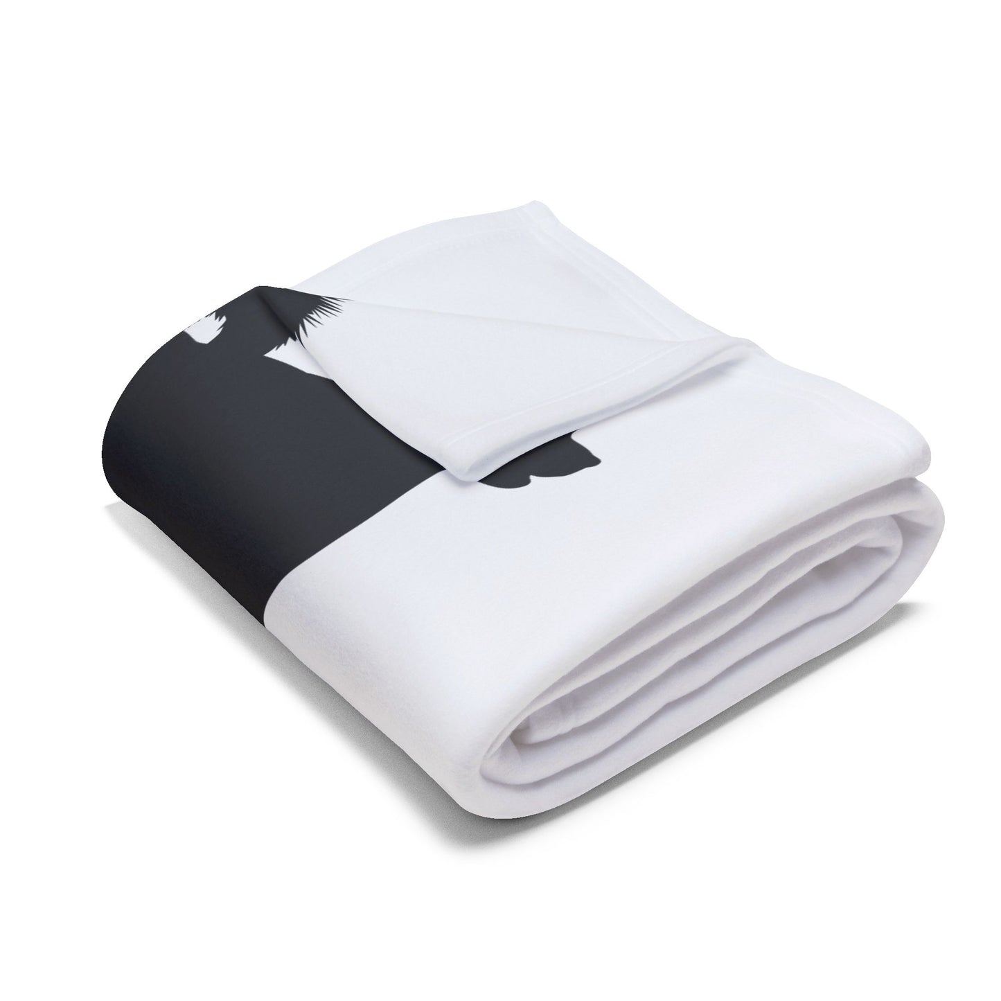 Malamute Silhouette Arctic Fleece Blanket
