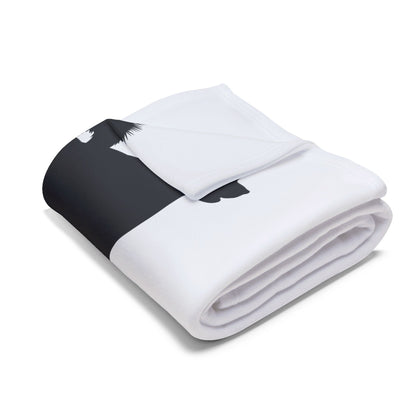 Malamute Silhouette Arctic Fleece Blanket